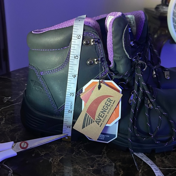 Avenger Steel Tote Boots ~ Purple 8 W - Picture 16 of 16
